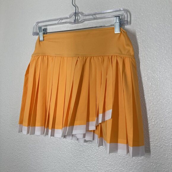 OFFLINE By Aerie Skort Womens Medium Orange Pleated Tennis Athletic Real Good - Picture 4 of 16